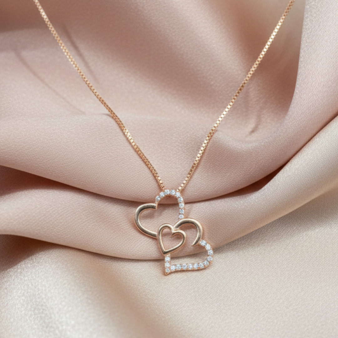 Triple Promise Heart Necklace