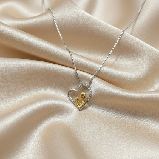 Mom & Baby 925 Sterling Silver Necklace