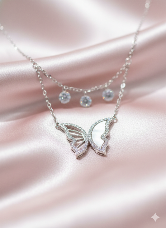 Celestial Butterfly Duo Necklace