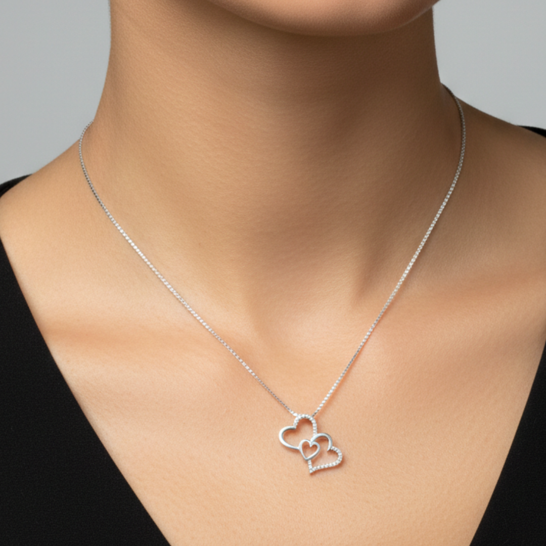 Triple Promise Heart Necklace