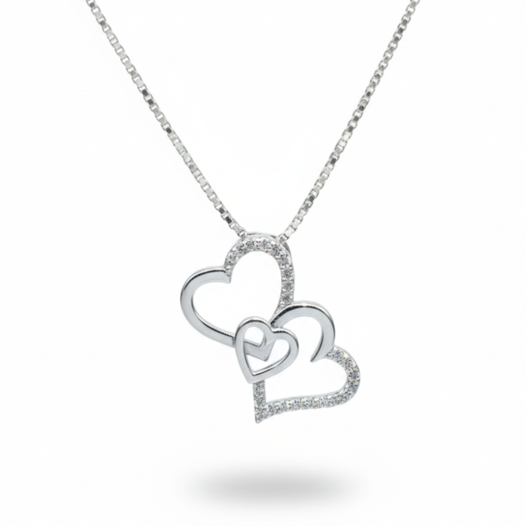 Triple Promise Heart Necklace