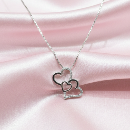 Triple Promise Heart Necklace
