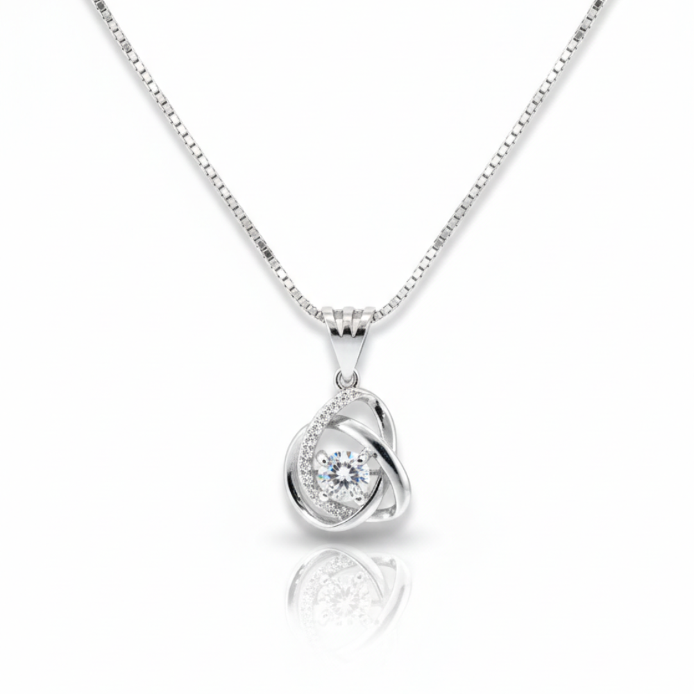 Rosé Orbit Sparkle Necklace
